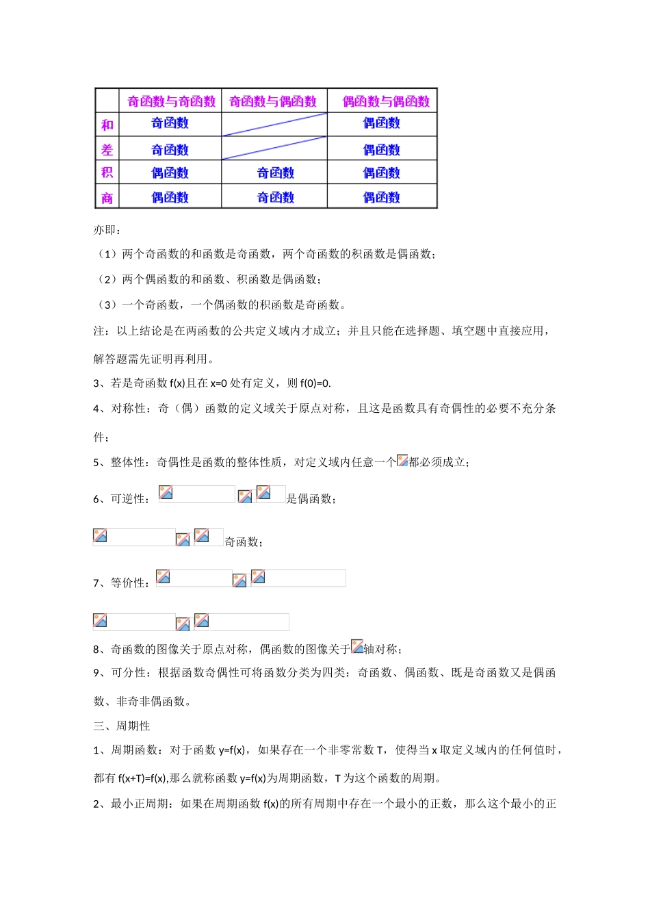 2013版高考数学一轮复习 2.3函数的奇偶性与周期性精品学案 _第2页