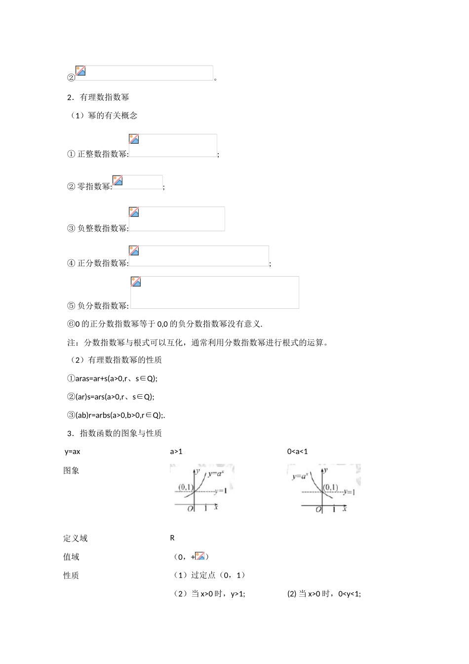 2013版高考数学一轮复习 2.5指数函数精品学案 _第2页