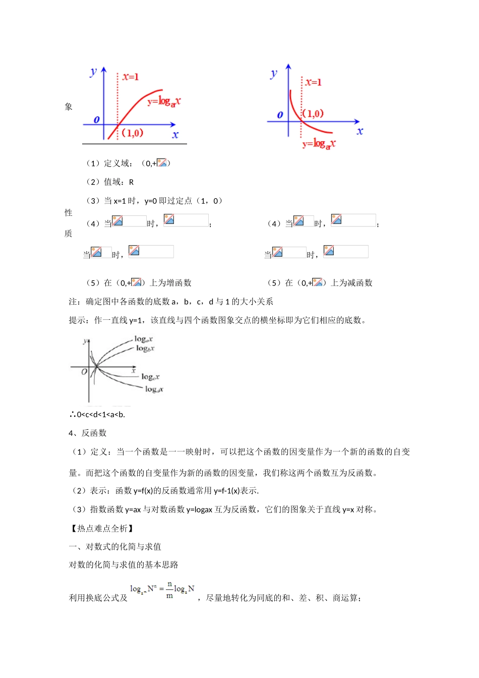 2013版高考数学一轮复习 2.6对数函数精品学案 _第3页