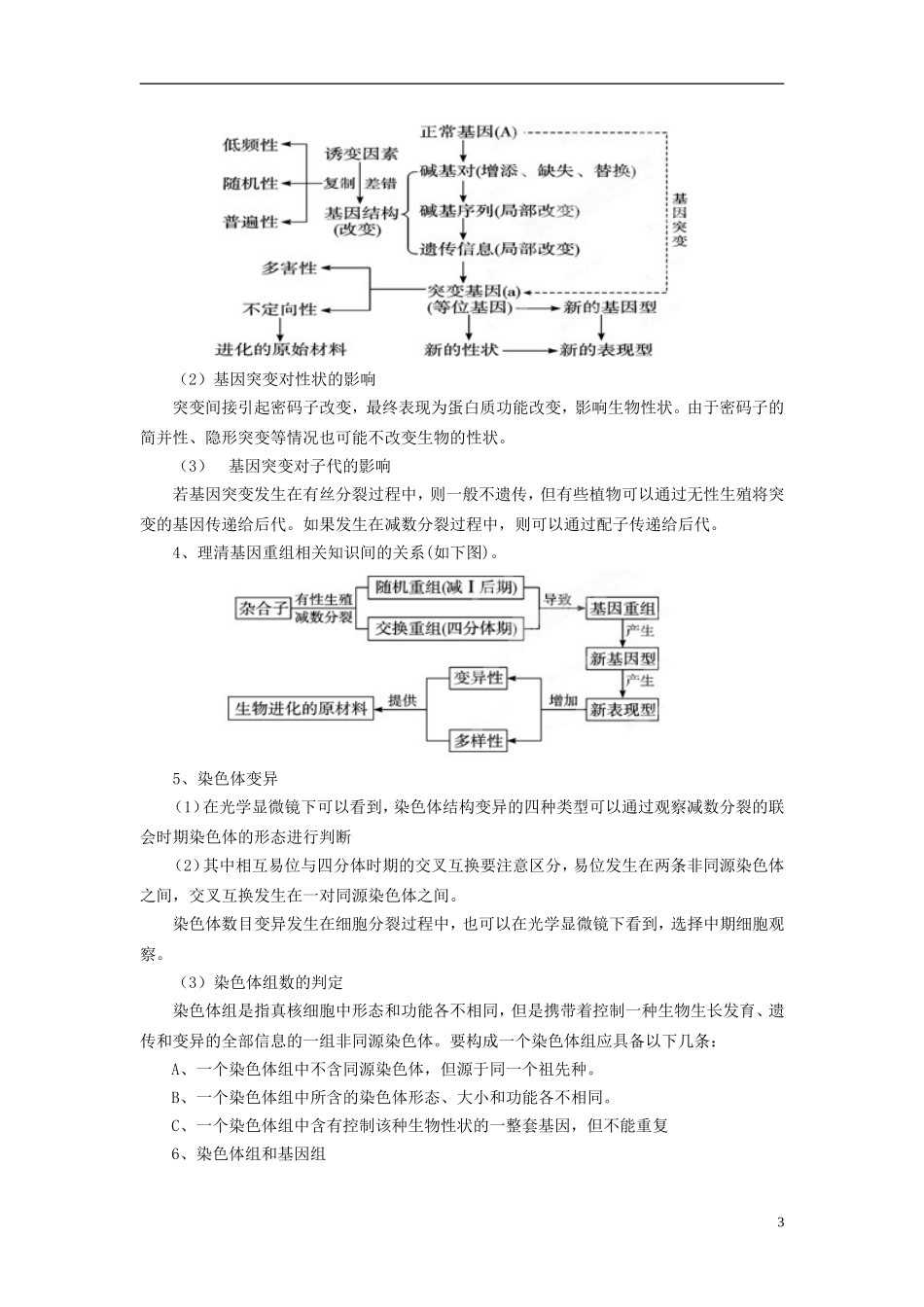 2013年高考生物二轮复习 精品资料专题07 生物的变异与进化教学案（学生版）_第3页
