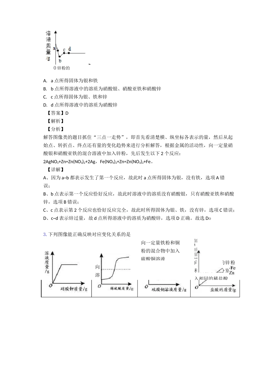 初中化学化学图像题汇编练习题_第2页