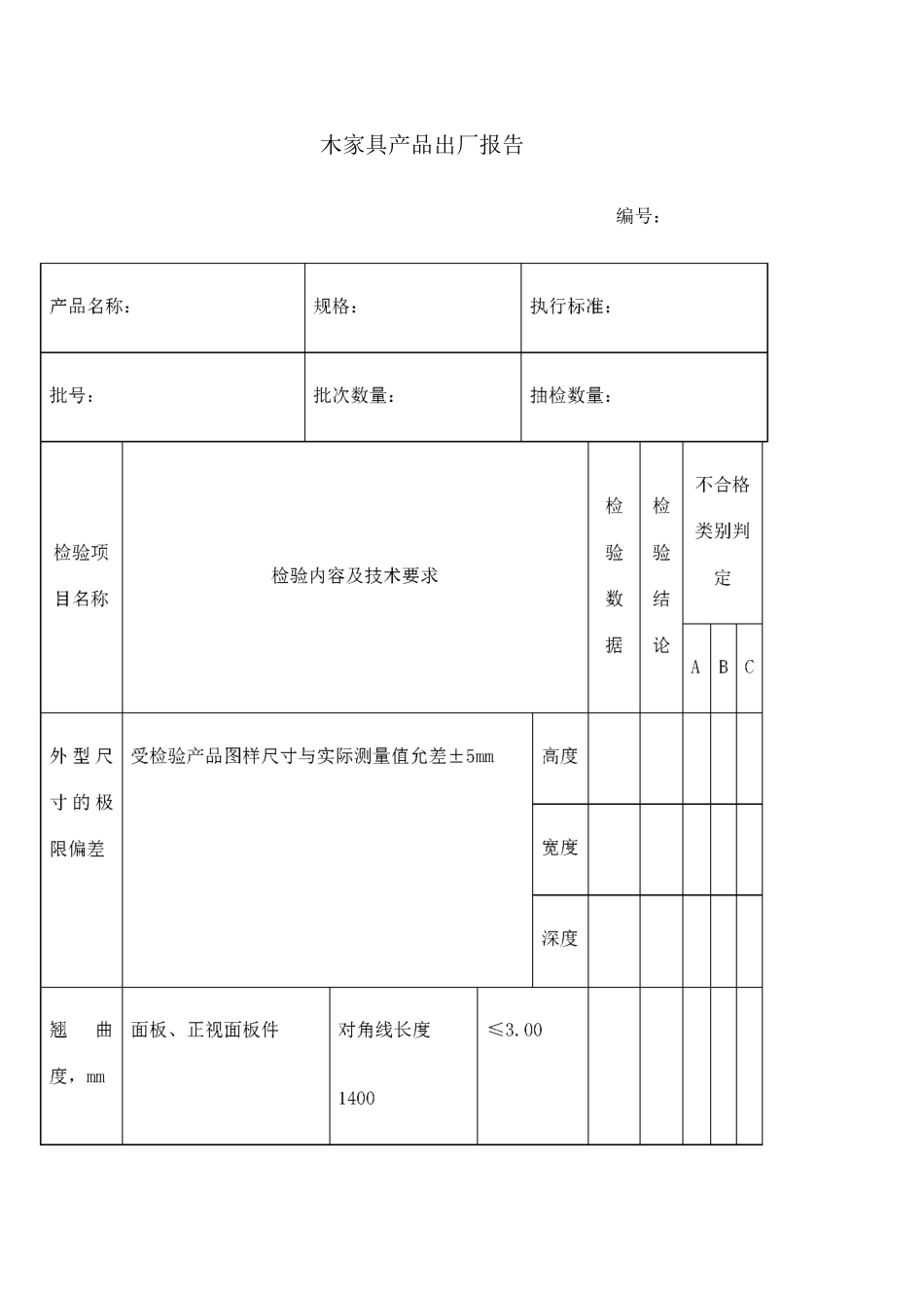 木家具产品出厂检验报告_第1页