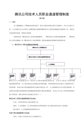 腾讯技术族职业发展通道管理制度