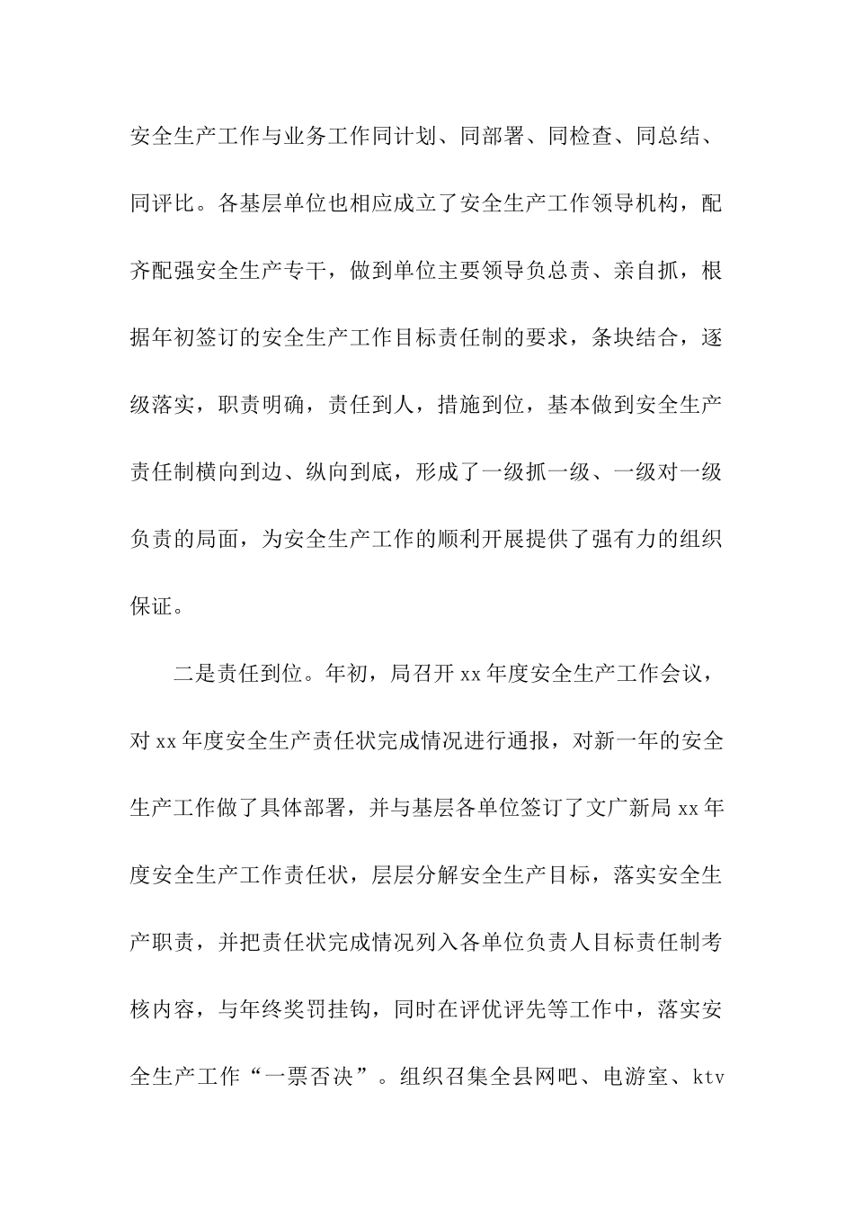 文广新局安全生产的年度工作总结_第2页