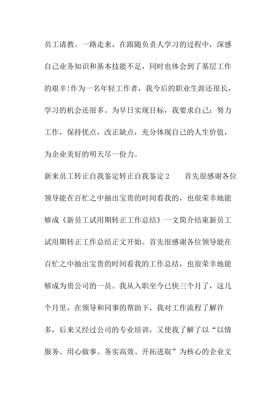 新来员工转正自我鉴定_第3页
