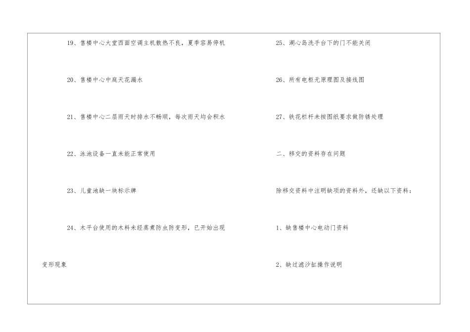 新楼盘移交存在的问题备忘录--_第3页
