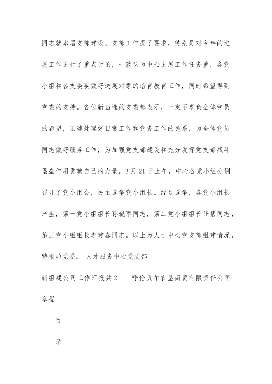 新组建公司工作汇报共6篇_第3页