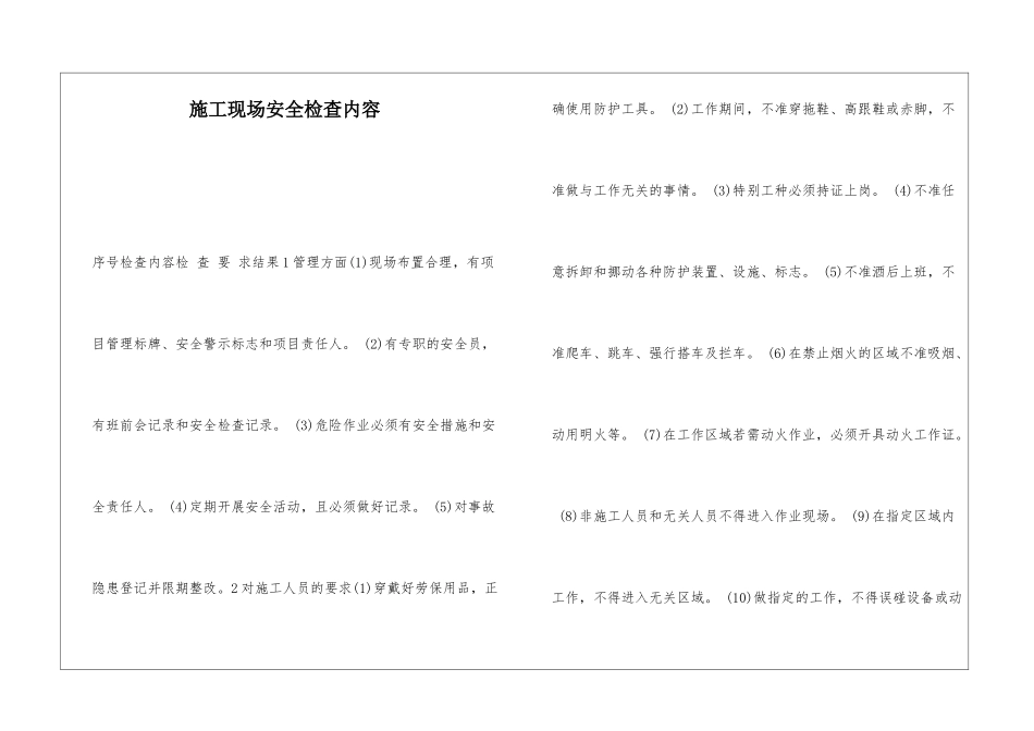 施工现场安全检查内容_第1页
