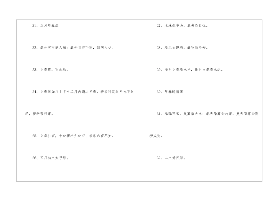 春天民间谚语大全-语文课外知识-语文知识_第3页