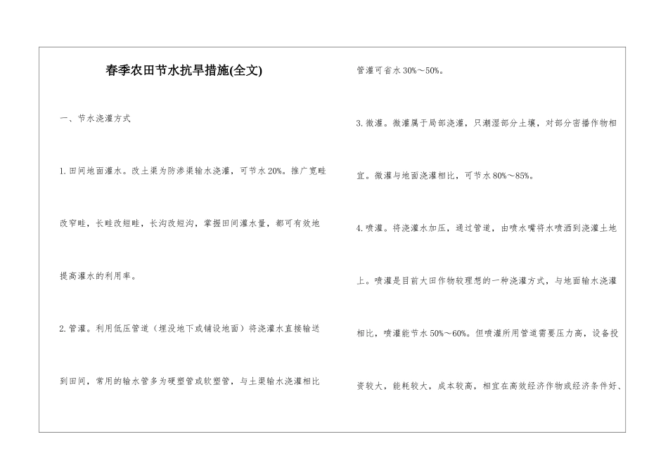 春季农田节水抗旱措施_第1页