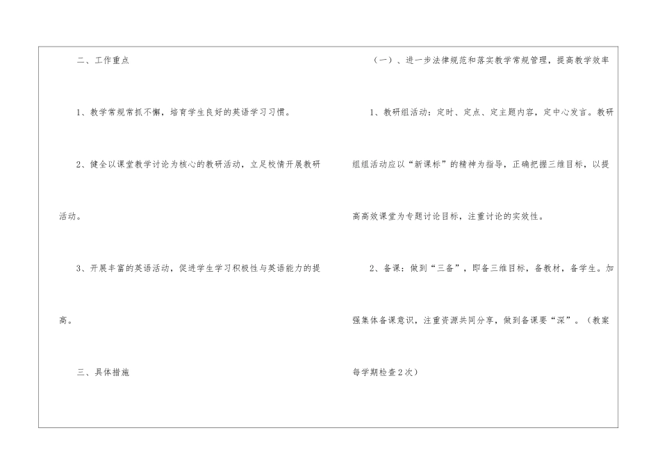 春季综合教研组工作计划_第2页