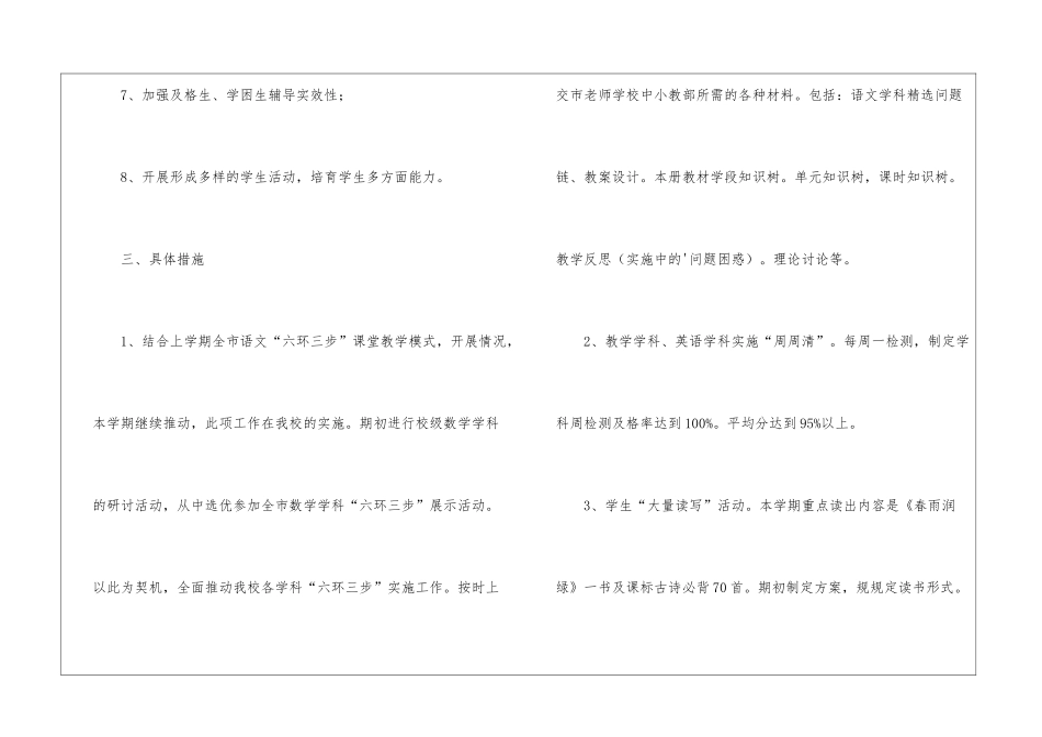 春学期教务处工作计划_第2页