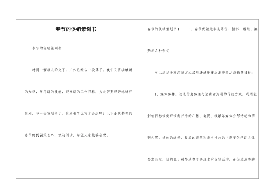 春节的促销策划书_第1页