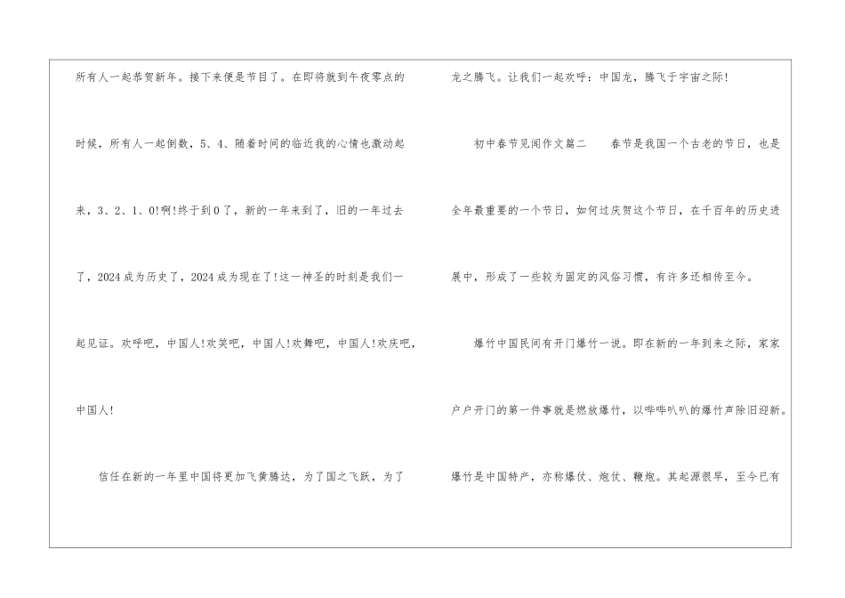 春节见闻作文初中_第3页