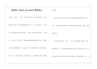 春节那一天作文-作文550字-春节作文