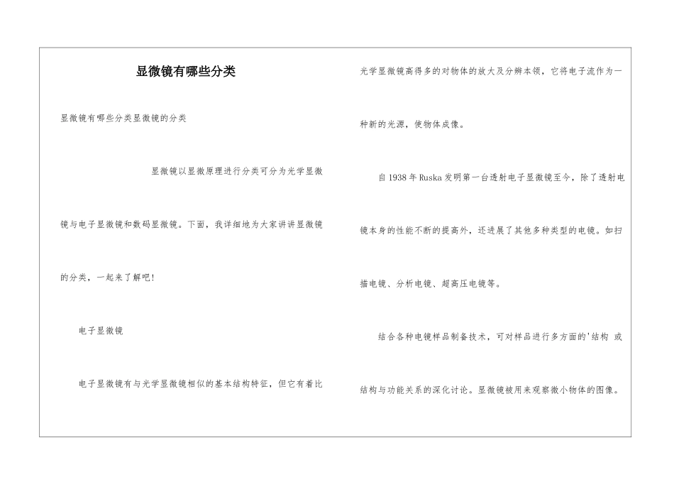显微镜有哪些分类_第1页