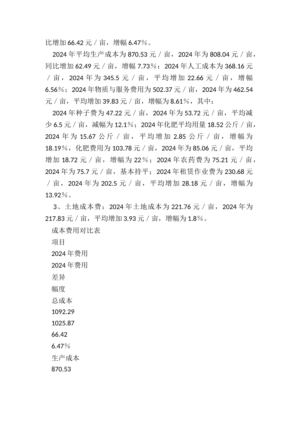 晚籼稻成本调查报告_第2页