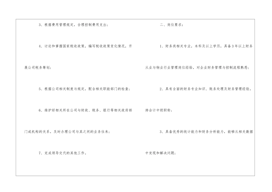 智慧物业服务分公司工程领班职位描述--_第3页