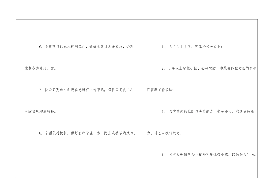 智能化项目经理岗位职责--_第2页