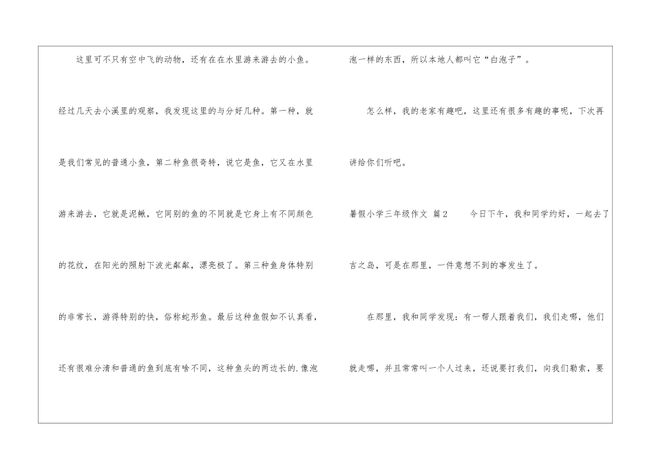 暑假小学三年级作文_第2页