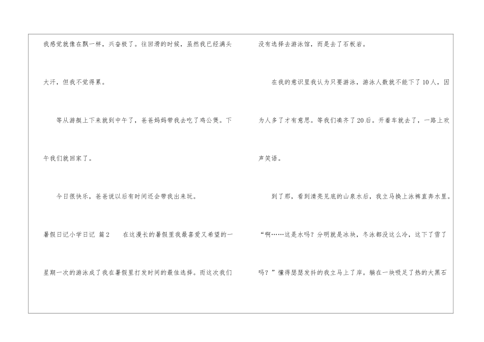 暑假日记小学日记四篇_第2页