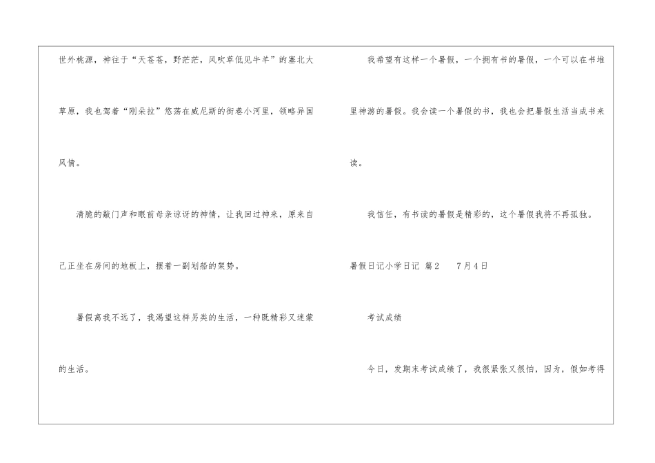 暑假日记小学日记十篇_第3页