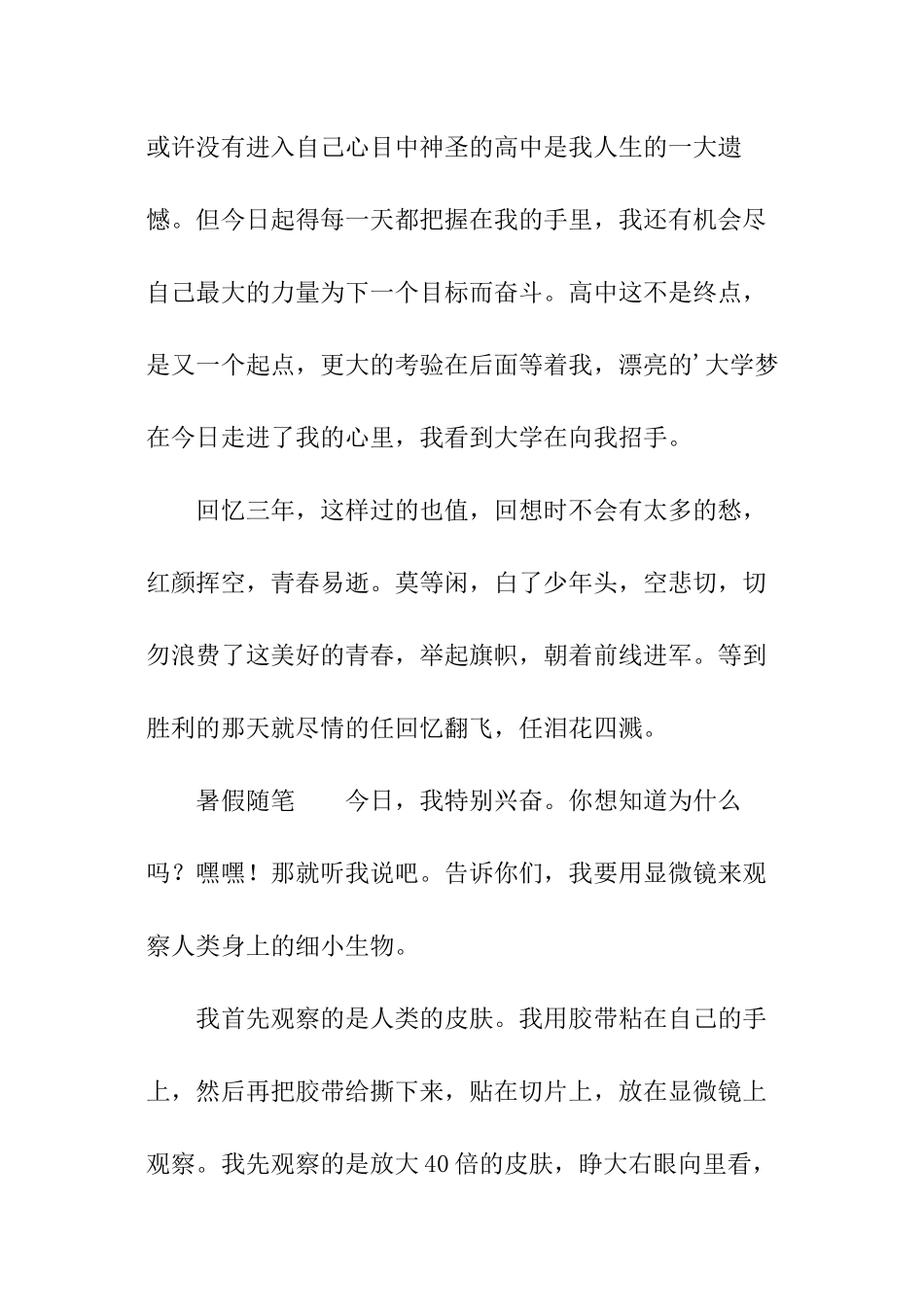 暑假随笔精选_第3页