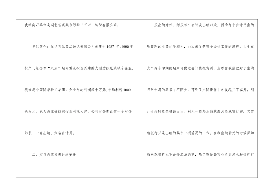 暑期实习报告模板集锦8篇_第2页