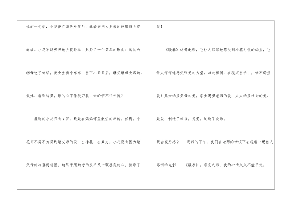 暖春观后感15篇_第2页