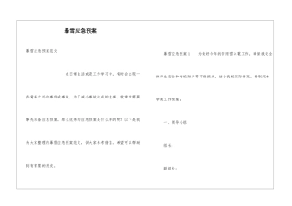 暴雪应急预案