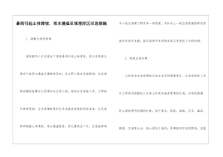暴雨引起山体滑坡-雨水漫溢至填埋库区应急措施