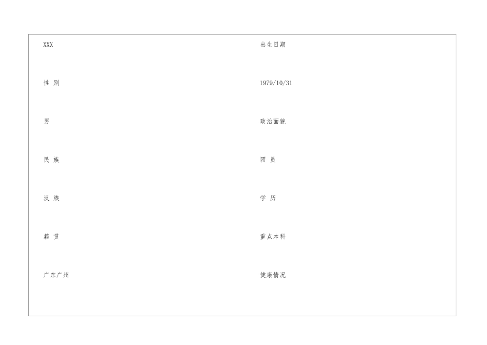 最新个人简历表格_第3页
