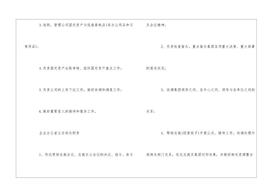 最新企业办公室主任岗位职责_第3页
