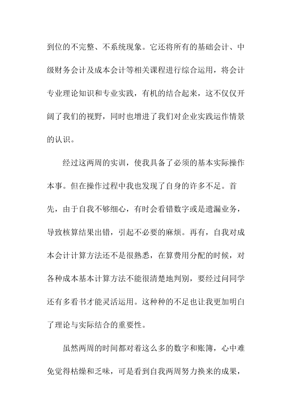 最新会计实训工作总结_第2页