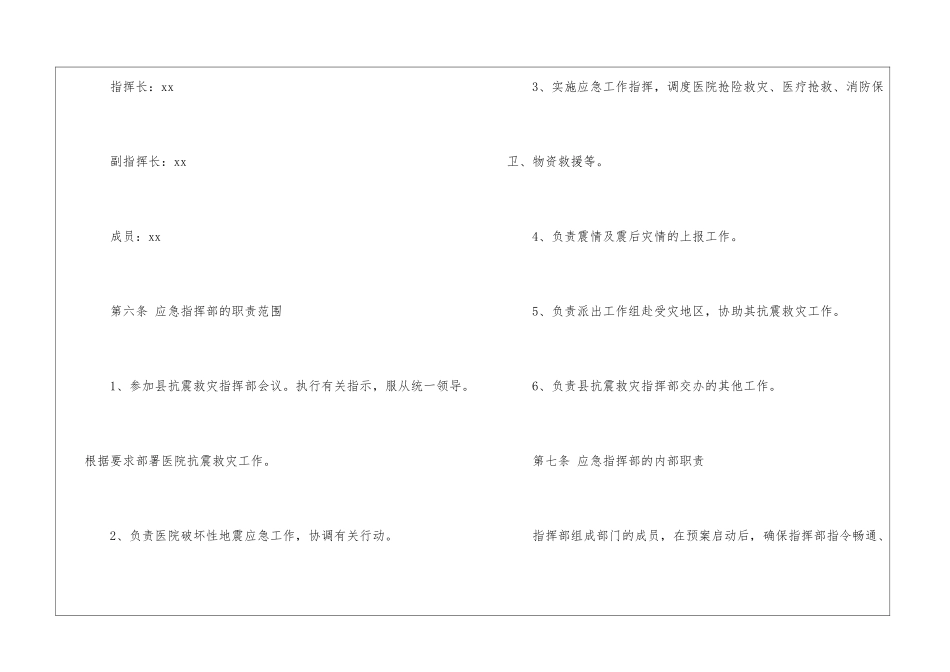 最新医院地震应急预案_第3页