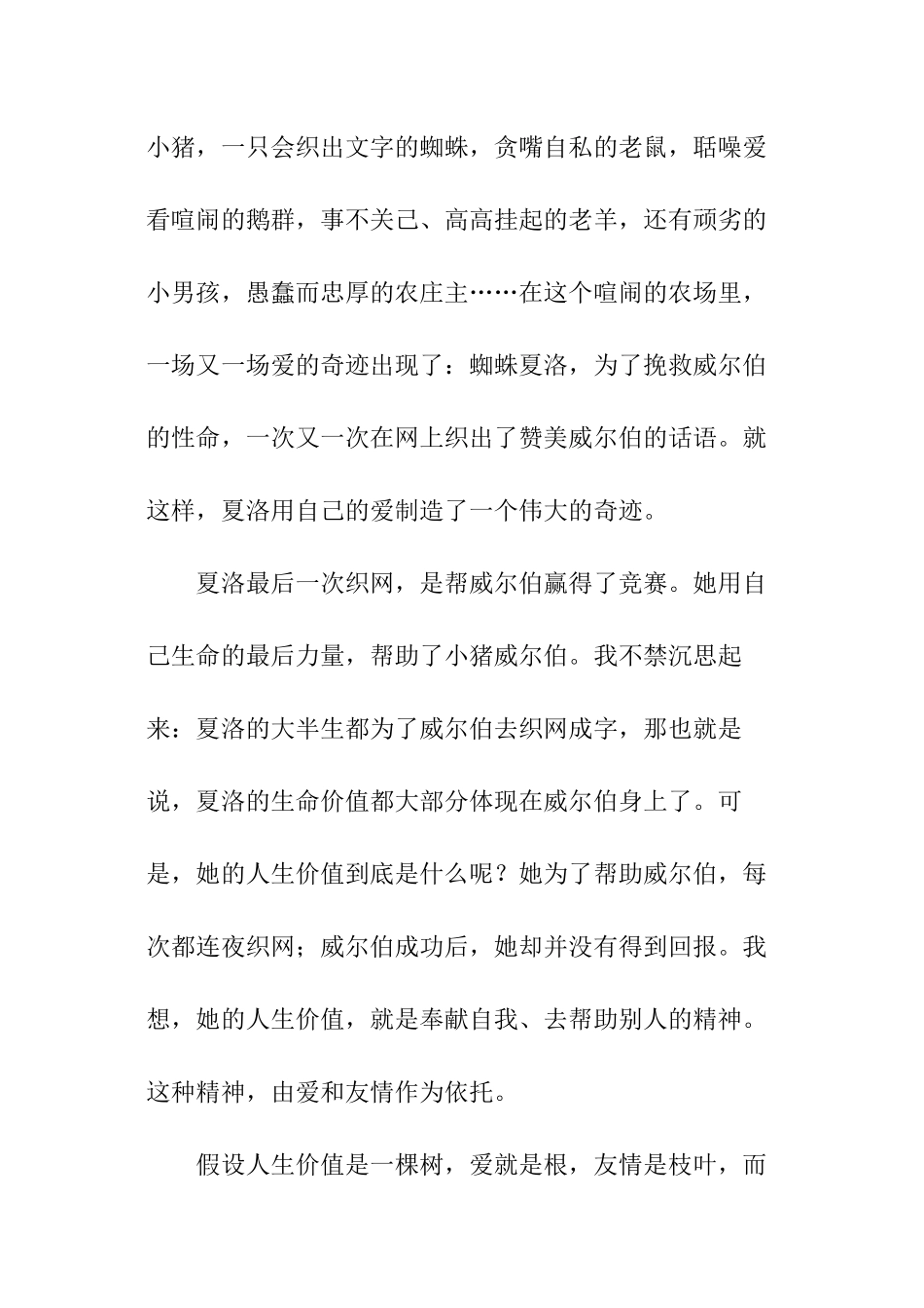 最新夏洛的网读书心得_第2页