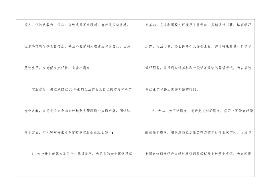 最新大学生职业规划书模板2024_第3页