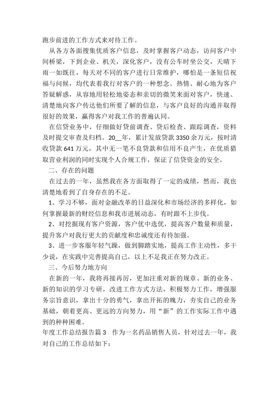 最新年度工作总结报告精选_第3页