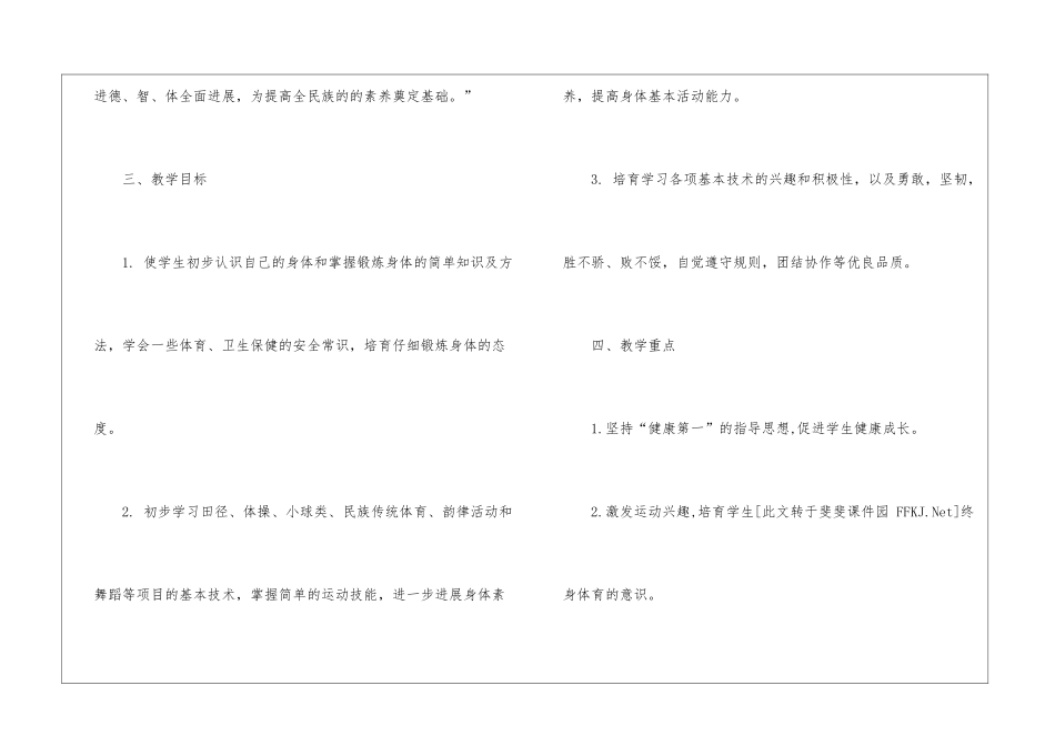 最新的六年级体育下册教学工作计划_第2页
