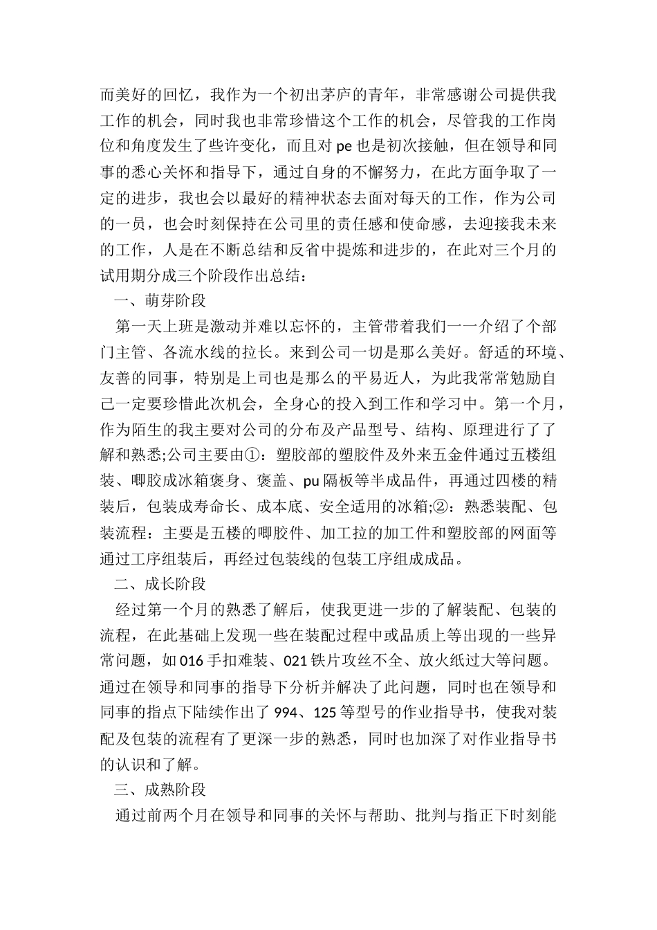 最新试用期转正个人工作述职报告_第3页