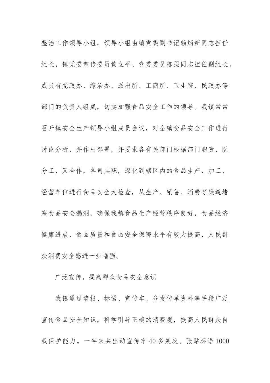 最新食品安全工作总结3篇_第2页