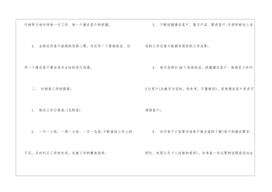 月度销售的工作计划模板集锦七篇_第2页