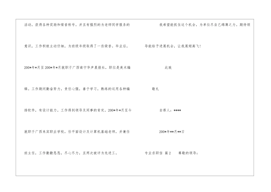 有关专业求职信集锦6篇_第2页