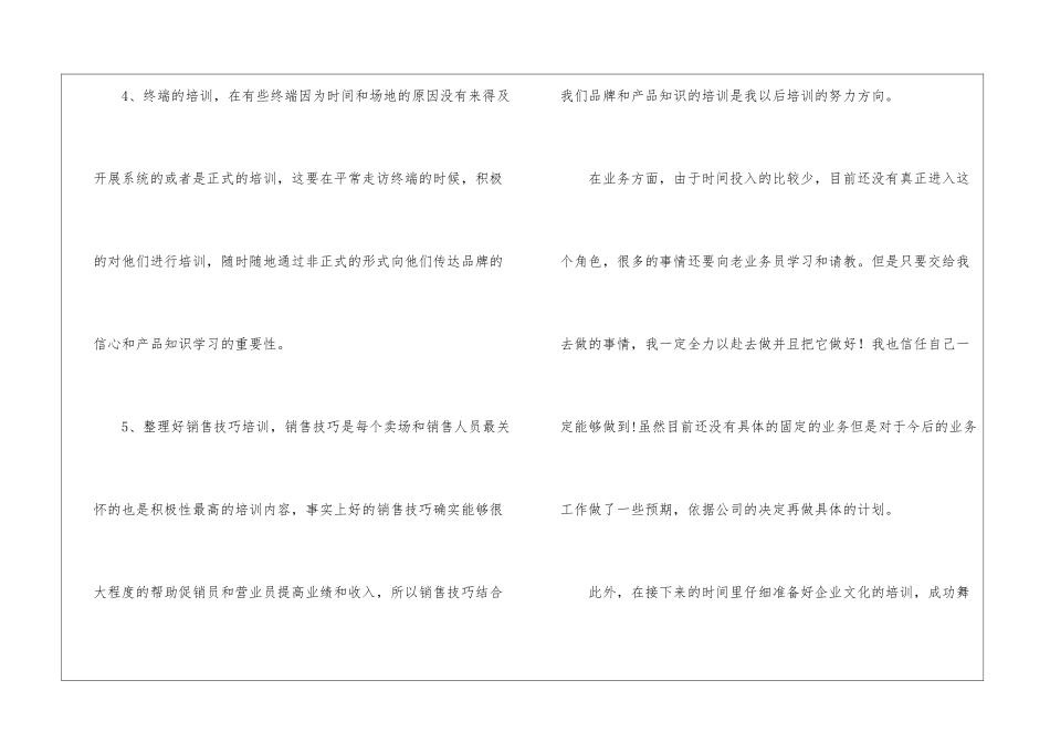 有关业务员工作计划汇编5篇_第3页