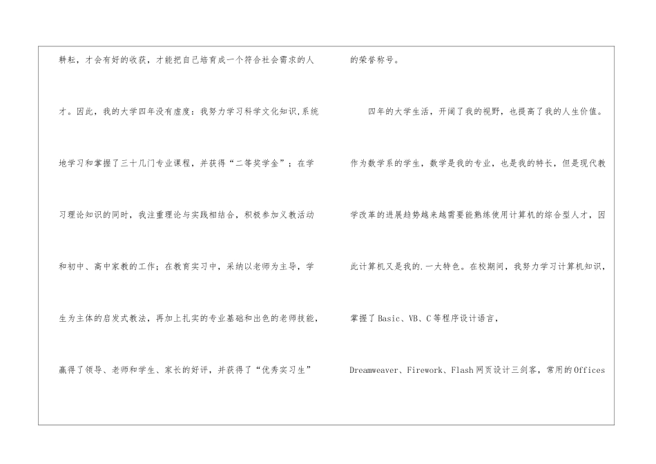 有关个人的优秀求职信_第2页