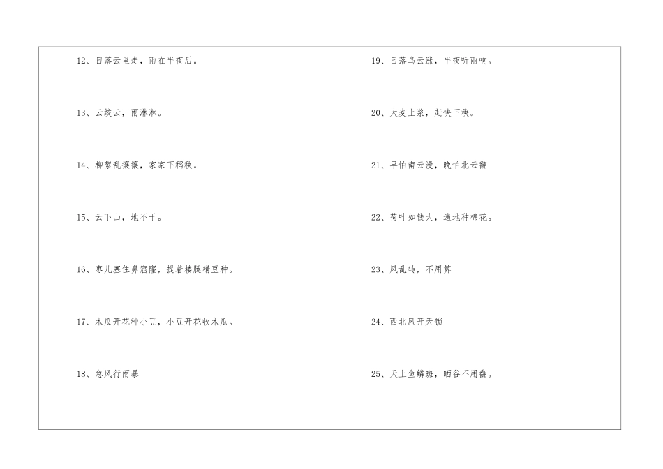 有关于物候的谚语介绍-语文课外知识-语文知识_第2页