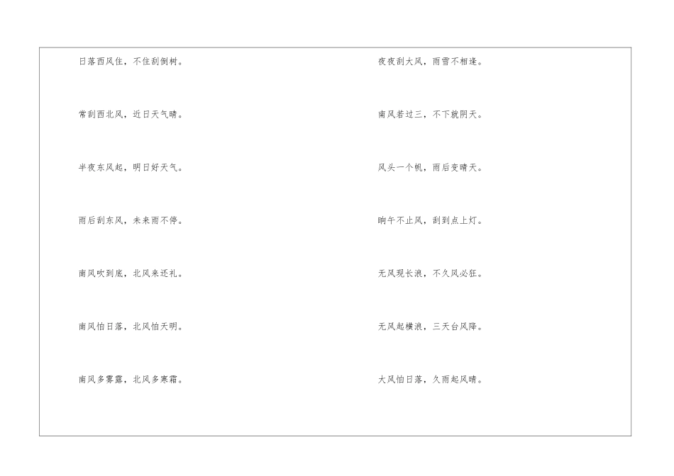 有关于看风识天气的谚语_第3页