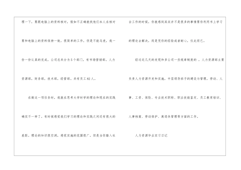有关人力资源实习日记汇编8篇_第3页