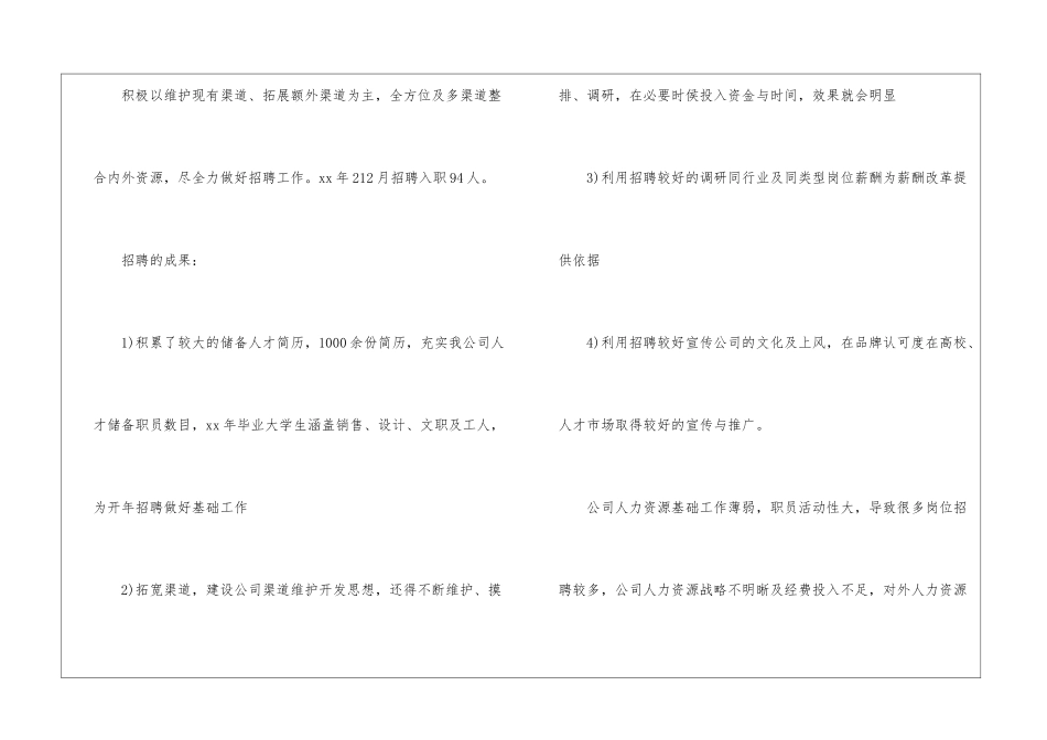 有关人力资源主管年终工作总结4篇_第2页
