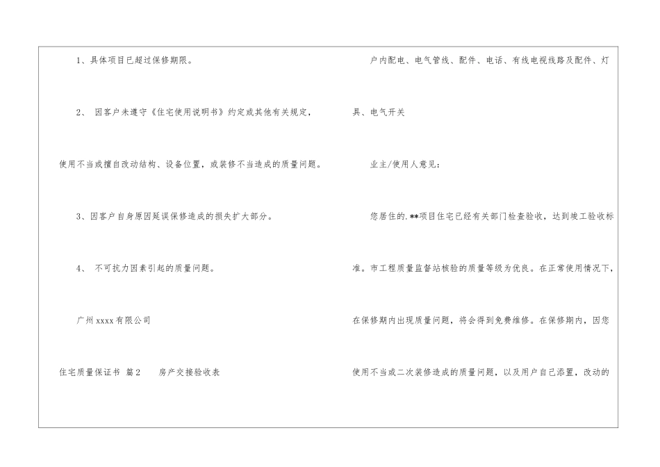 有关住宅质量保证书3篇_第3页